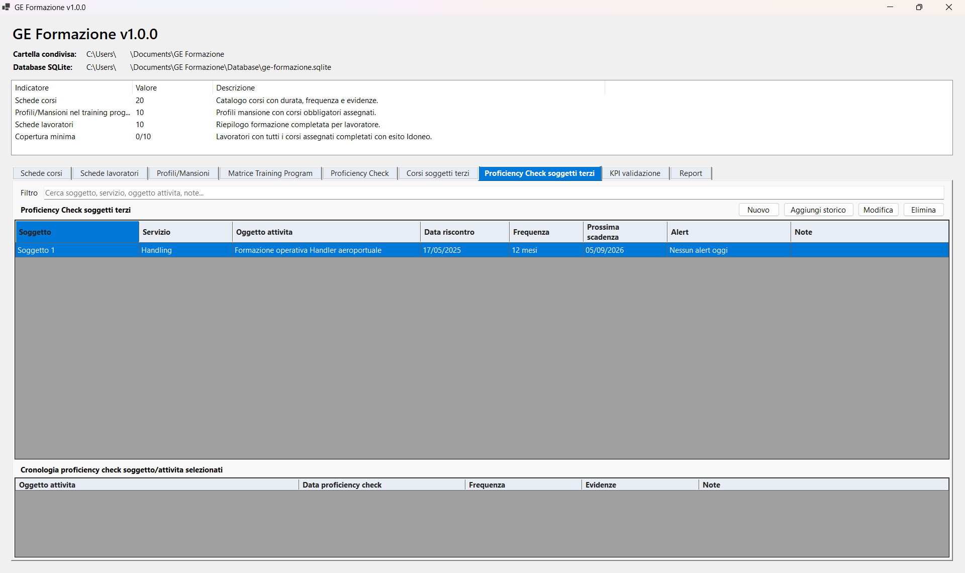 Proficiency check soggetti terzi GE Formazione