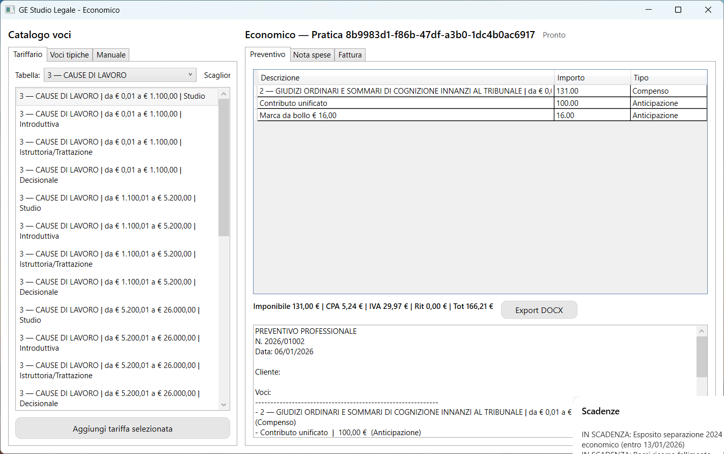 Economico: elenco completo delle voci
