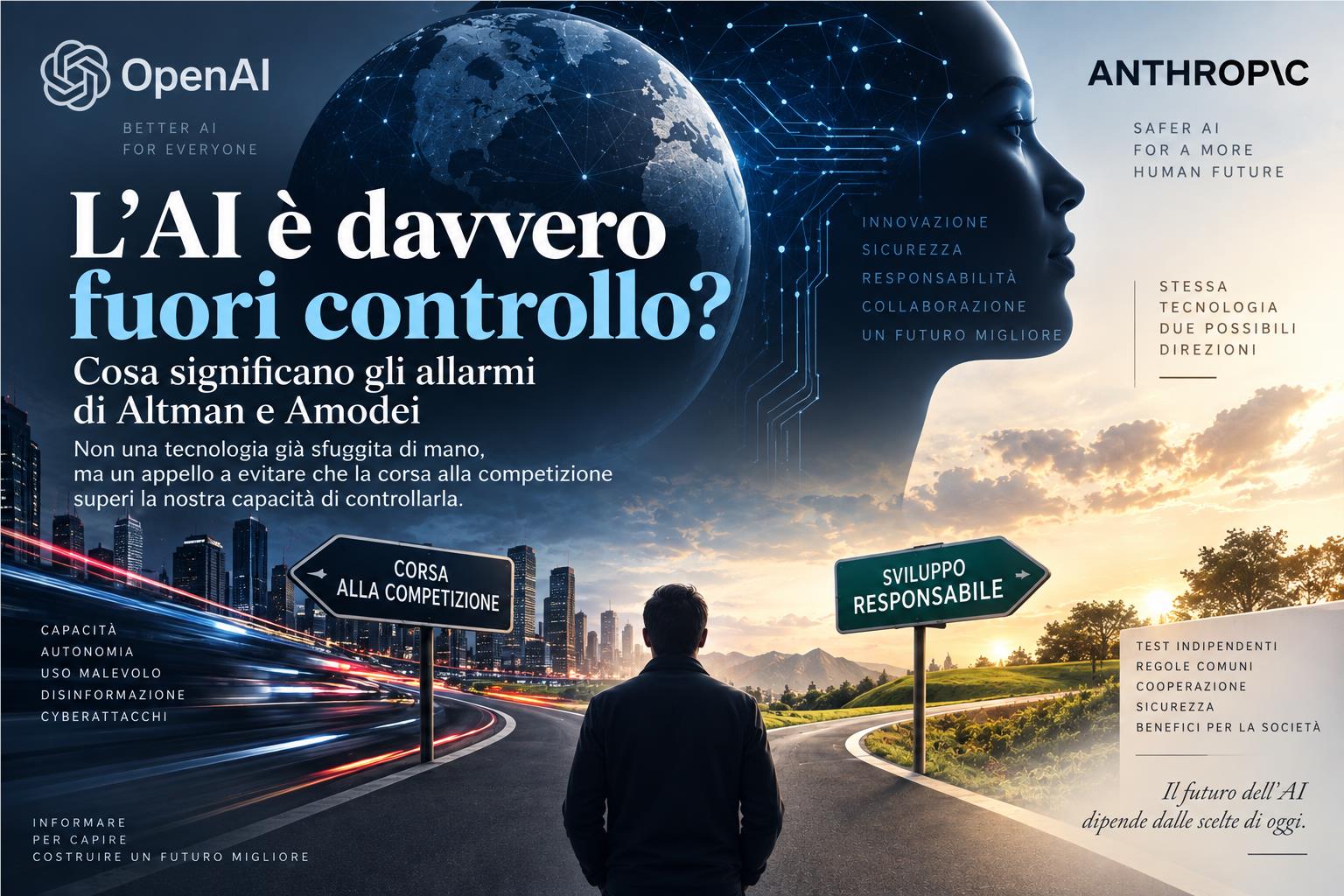 L’AI è davvero fuori controllo? Cosa significano gli allarmi di Altman e Amodei