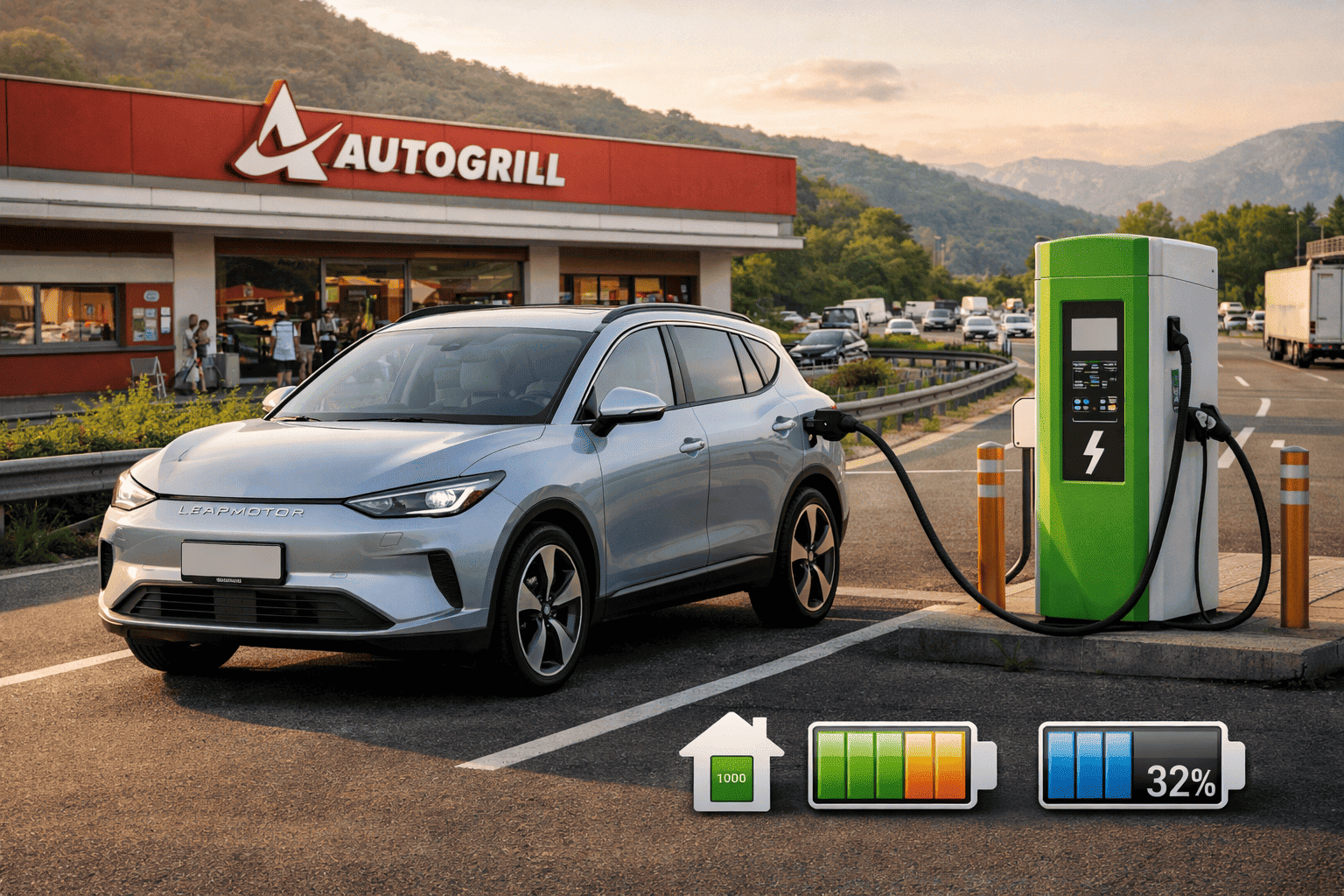 Viaggiare in auto elettrica in autostrada